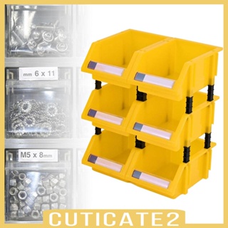 [Cuticate2] กล่องเคสเก็บเครื่องมือฮาร์ดแวร์ พร้อมเสาเชื่อมต่อ 4 เสา 6 ชิ้น และฝาครอบฉลาก 1 ชิ้น สําหรับกระดุม ลูกปัด สกรู ห้องนั่งเล่น