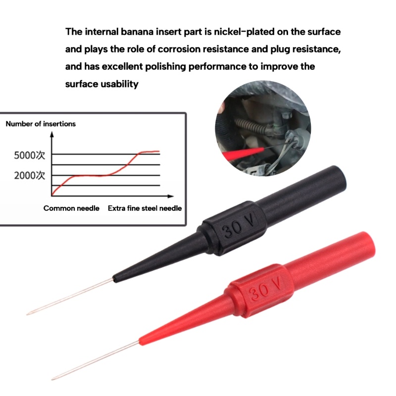 EDB * มัลติมิเตอร์ Test Probe Back Probes ฉนวนกันความร้อนเจาะเข็ม 0 7 ...