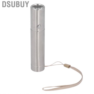 Dsubuy Mini Stainless Steel Flashlight Pocket  Torch Handheld Pen Light Emergency