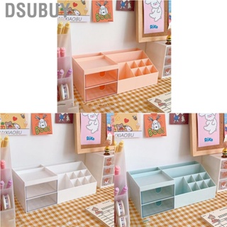 Dsubuy Desktop Storage Box Multi Grid Design Cute Beautiful Organizer for Stationery Pens