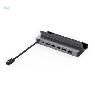 Char 6-in-1 ฮับ USB3 0 5G สําหรับ SteamDeck Dock HDMI2 0 4K60Hz PD100W USB C H