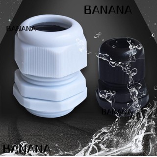 Banana1 ข้อต่อเชื่อมพลาสติก กันน้ํา IP68 PG7 PG9 PG11 PG16 สีขาว สีดํา