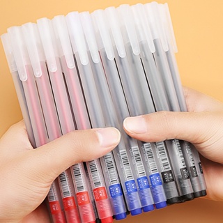 10 ชิ้น ใส ฝ้า ปากกาเจล 0.5 มม. ดํา น้ําเงิน แดง หมึก ปากกาเขียน เครื่องมือสอบ ปากกา โรงเรียน สํานักงาน จัดหา