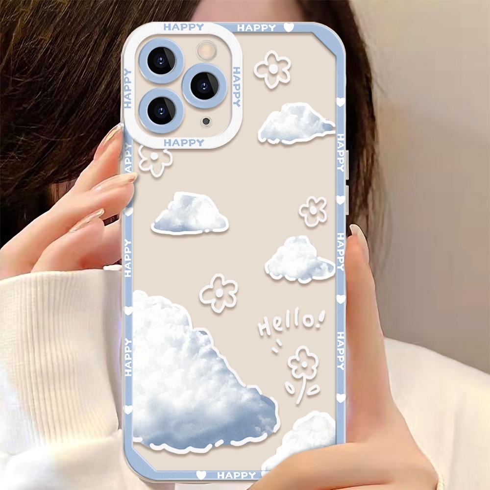 เคสโทรศัพท์มือถือโปร่งใส-for-iphone-14-pro-13-11-12-15-pro-max-14-7-8-plus-se-x-xr-xs-max-14plus-11pro-รูปแบบเมฆ-กันกระ