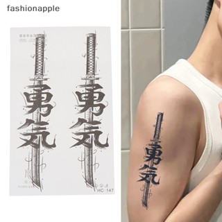 [fashionapple] สติกเกอร์รอยสักกึ่งถาวร ลายดอกไม้ กันน้ํา สําหรับผู้ชาย