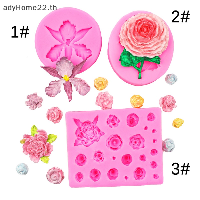 adyhome-แม่พิมพ์ซิลิโคน-รูปดอกกุหลาบ-มีกาวในตัว-สําหรับทําเบเกอรี่-เค้ก-ฟองดองท์