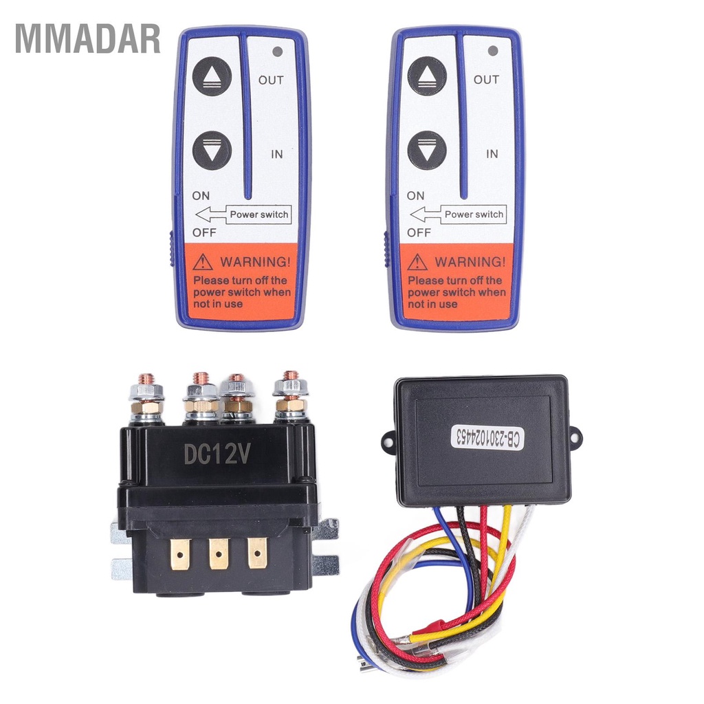 mmadar-12v-250a-ชุดรีเลย์กว้านพร้อมรีโมทคอนโทรลสวิตช์คอนแทครีเลย์สำหรับยานยนต์อุตสาหกรรม