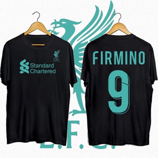 เสื้อยืดคุณภาพดี    เสื้อยืดคอกลม พิมพ์ลาย Liverpool Roberto Firmino Thiago Virgil สีดํา สีขาว สําหรับผู้ชาย และผู้หญิงS