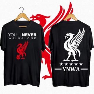 เสื้อยืดคุณภาพดี   ผ้าฝ้ายบริสุทธิ์ เสื้อยืด สกรีนลายลิเวอร์พูล - Liverpool FC T-Shirt