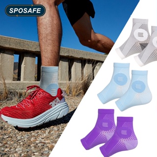 Sposafe ถุงเท้ารั้งข้อเท้า บรรเทาอาการปวดข้อเท้า และโรคซาซิติซิติส สําหรับบาสเก็ตบอล วอลเลย์บอล ฟุตบอล 1 คู่ สําหรับผู้ชาย และผู้หญิง