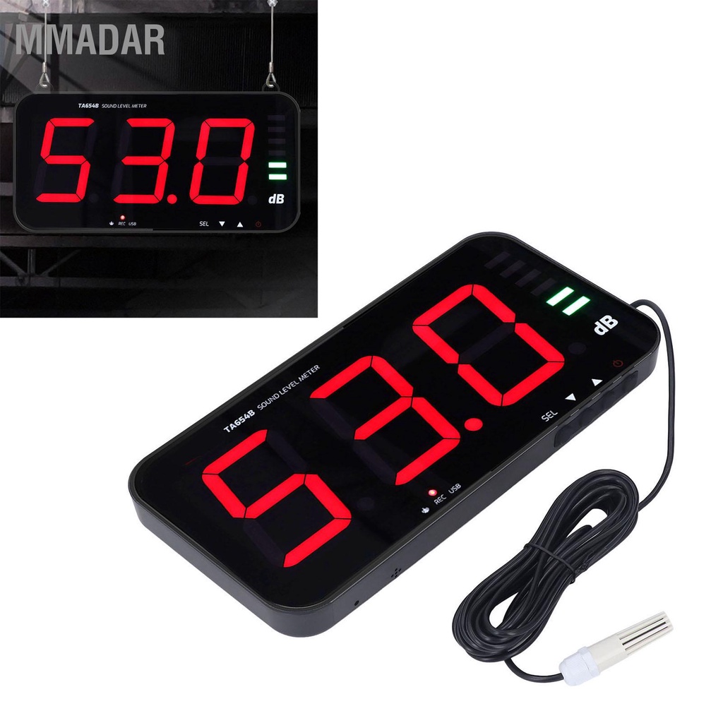 mmadar-13in-หน้าจอเครื่องวัดระดับเสียงแขวนผนัง-digital-decibel-reader-สิ่งแวดล้อมเสียงรบกวน-ta654b