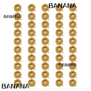Banana1 ชุดล้อขัด 80 ช่อง 1/8 นิ้ว (3 มม.) สีเหลือง 1 นิ้ว 50 ชิ้น