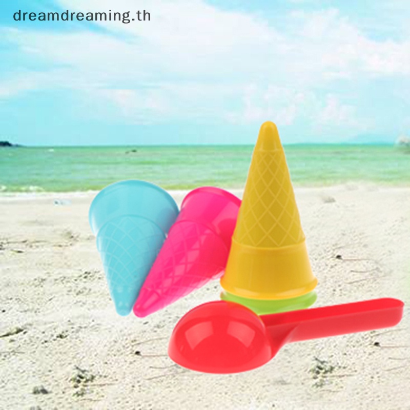 ใหม่-กรวยไอศกรีมน่ารัก-ของเล่นชายหาด-สําหรับเด็ก-5-ชิ้น-ต่อล็อต
