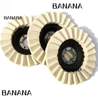 Banana1 แผ่นผ้าสักหลาดขัด ทรงกลม 4-1/2 นิ้ว x 7/8 นิ้ว อุปกรณ์เสริม สําหรับขัดกระจก เซรามิค 6 ชิ้น