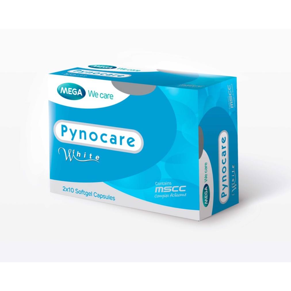 mega-we-care-เมก้าวีแคร์-pynocare-white-20-s-ไพโนแคร์-ไวท์-ผลิตภัณฑ์เสริมอาหาร-20-เม็ด