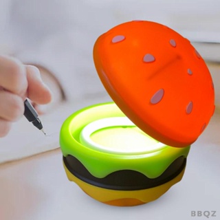 [Bbqz01] โคมไฟตั้งโต๊ะ รูปแฮมเบอร์เกอร์น่ารัก หรี่แสงได้ ชาร์จ USB สําหรับตกแต่งสํานักงาน เรียน
