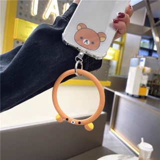 สายรัดข้อมือซิลิโคน rilakkuma น่ารัก สายคล้องพวงกุญแจ สายคล้องโทรศัพท์มือถือ สายแขวน