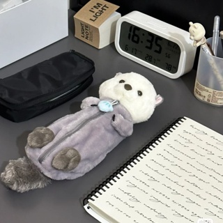 [Daily optimization] Best sea otter plush doll pen bag soft cute cure decompression doll toy small stationery storage stationery bag 8/21