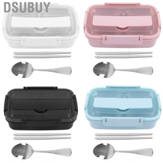 Dsubuy Bento Box Portable Lunch 304 Stainless Steel Easy Cleaning for Picnic Adults