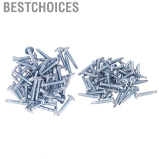 Bestchoices 50 Pcs Round Head Self Drilling Screw 4.2x25mm Galvanized Steel Drill Screws for Furniture  stainless self