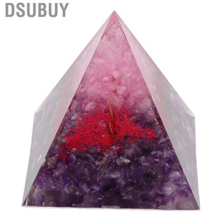 Dsubuy Pyramid Epoxy Ornament Exquisite Workmanship Purple Power Stone
