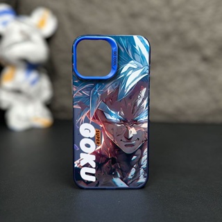 เคสโทรศัพท์มือถือ ชุบไฟฟ้า ลาย Goku สีฟ้า สําหรับ Apple Iphone 14promax 13 12 11 xsmax