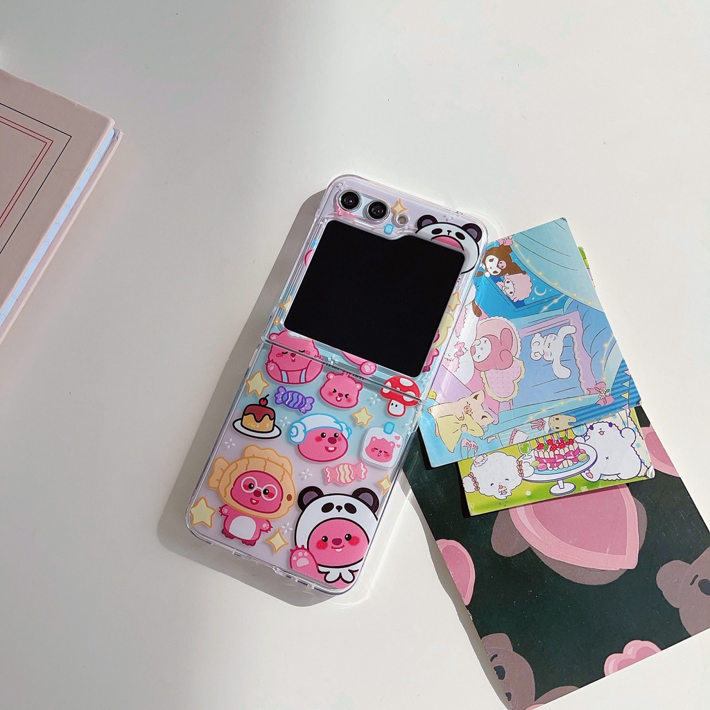 เคสโทรศัพท์มือถือแบบแข็ง-กันกระแทก-ลายการ์ตูนน่ารัก-สําหรับ-samsung-galaxy-z-flip5-z-flip-3-flip-4