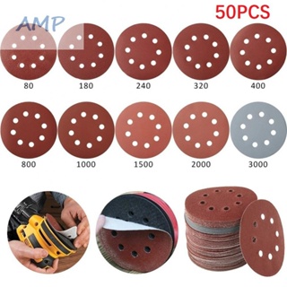 ⚡NEW 8⚡Sanding Discs 125mm Aluminium Oxide Round Shape Sandpaper Eight Hole Disk