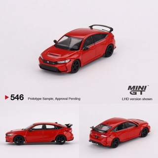 MINI GT 1: 64 Honda Civic #546  FL5 Type R โลหะผสม สีแดง เหมาะกับของขวัญ โมเดล รถ ของเล่นเด็กผู้ชาย ของขวัญวันเกิด ตกแต่งบ้าน