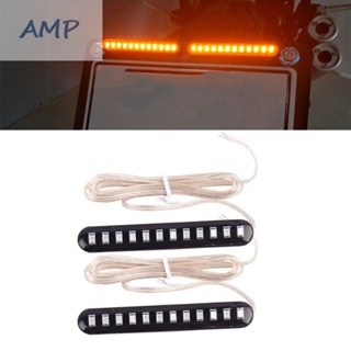 ⚡NEW 8⚡Motorcycle Amber DC 12V License Plate Light Bar Light Strip Soft Rubber