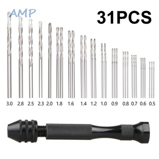 ⚡NEW 8⚡Bits Parts Precision Pin Vise Drilling Bits Mini Twisted Black Workshop