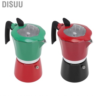 Disuu Stovetop Coffee Maker Aluminum Pot W/Transparent Lid For Travel