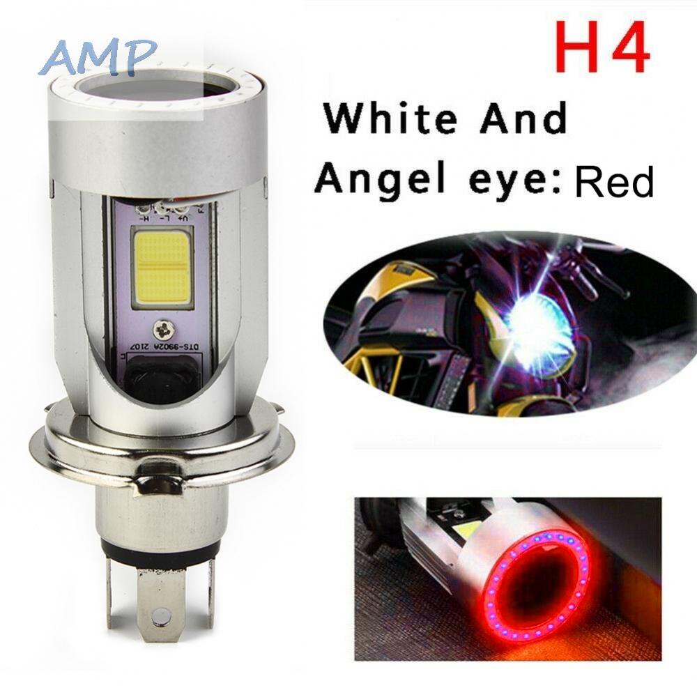 new-8-25w-h4-hb2-9003-motorcycle-led-headlight-kit-hi-lo-power-red-with-angel-eyes