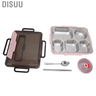 Disuu Lunch Box Bento 304 Stainless Steel 5 Compartments Student Thermal  H HD