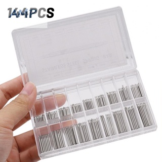 ⚡NEW 8⚡Stainless Steel Watch Band Pins Kit Spring Bars Repair Tool Set 144PCS