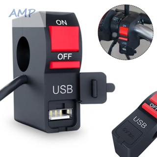 ⚡NEW 8⚡Motorcycle Headlight Switch W/Indicator Light Single USB-Charger Fixed Switch US