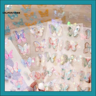 [CF] สติกเกอร์ ลายผีเสื้อ สไตล์วินเทจ ลอกออกได้ สีบรอนซ์ สําหรับตกแต่งสมุดอัลบั้มรูป 2 ชิ้น