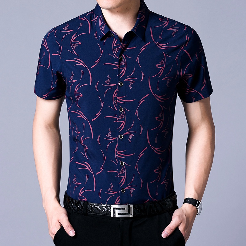 spot-printed-shirt-mens-young-and-middle-aged-fashion-shirt-dad-wears-the-new-summer-2023-cool-short-sleeved-shirt-tide-card-thin-top-boys-clothing