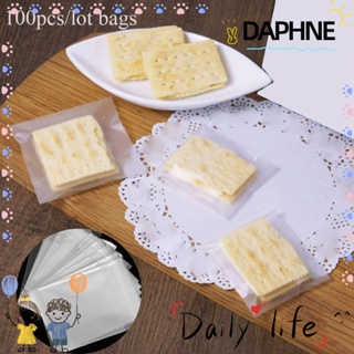 Daphne ถุงใส่ขนม คุกกี้ บิสกิต เนื้อแมตต์ 100 ชิ้น/ล็อต