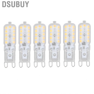 Dsubuy 6Pcs G9  Bulb 5W Transparent Cover 22LED Dimmable Light For Ceiling
