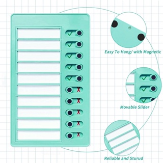 Reykjaal_my บอร์ดพลาสติก จัดระเบียบ และจัดระเบียบกิจวัตรประจําวัน พร้อมแผนภูมิตรวจสอบข้อความ 2/4 ชิ้น สําหรับผู้ซื้อเอเชียตะวันออกเฉียงใต้
