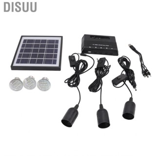 Disuu 3pcs Solar Panel Lighting Kit Portable Outdoor Generator GD