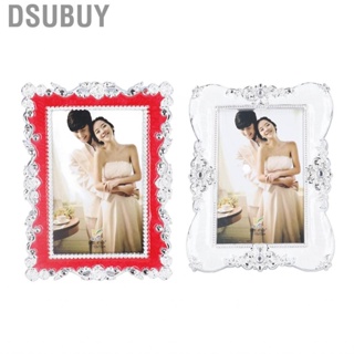 Dsubuy Desktop Photo Frame Lace Design Modern Display Plastic Beautiful Stable Picture for Office