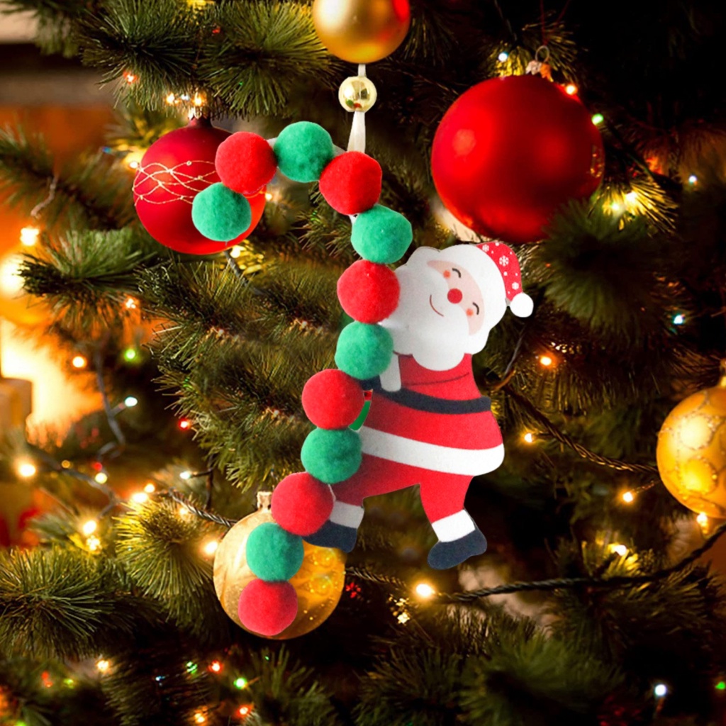 บังกลา-ชุดของตกแต่งต้นคริสต์มาส-รูปซานต้า-สโนว์แมน-กวางเอลก์-สีสันสดใส-สําหรับบ้าน-และปาร์ตี้ปีใหม่