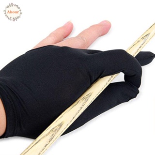 Ahour ถุงมือผ้าสแปนเด็กซ์ แบบยืดหยุ่น 3 นิ้ว สีดํา แฟชั่น อุปกรณ์เสริม สําหรับสระว่ายน้ํา