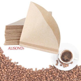 Alisond1 กระดาษกรองกาแฟ รูปตัว V สําหรับดริปกาแฟ 1-4 ถ้วย