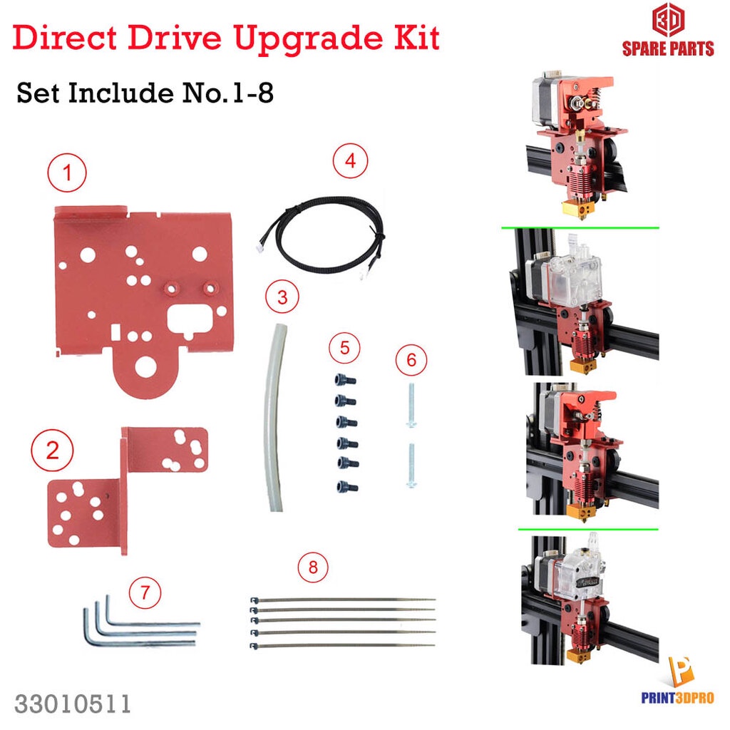 Direct Drive Upgrade Kit Aluminum Plate Red For Dual Gear / Bwden ...