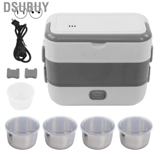 Dsubuy 200W Electric Lunch Box 2-Layers Heated Boxes  Warmer Car Home Work CA