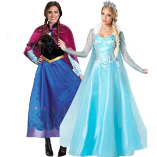 [New product in stock] Halloween frozen cosplay masquerade dress Princess Aisha Anna dress quality assurance A9Z3