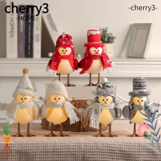 Cherry3 ตุ๊กตานกเรืองแสง พลาสติก ขนาดเล็ก สําหรับตกแต่งวันคริสต์มาส